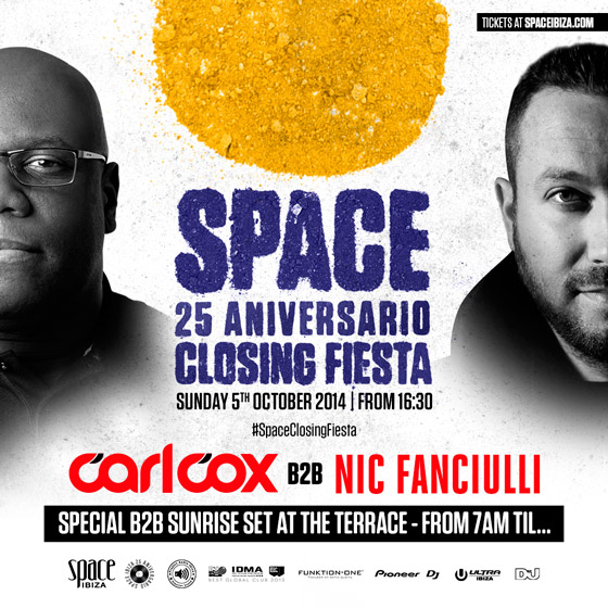 Carl Cox B2B Nic Fanciulli @ Space Closing Fiesta 2014